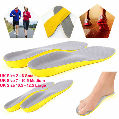 ORTHOPÄDISCHE SCHUHEINLAGEN PADS MEMORY FOAM WEICH UNISEX SNEAKER FUSS KOMFORT