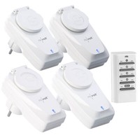 Revolt 4Er-Set AußEn-Funksteckdosen, Fernbedienung, IP44, Bis 5 A, 1.150 Watt