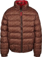 SOUTHPOLE Herren Puffer Winterjacke Logo AOP Jacket mocha SP All over Print