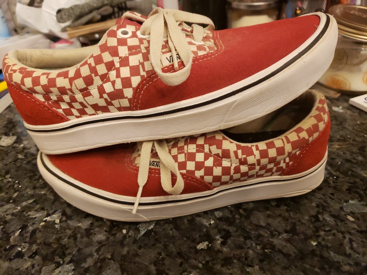 VANS Comfycush Era Tear Checkered (Red) Men Sz 6.5 | Womens Sz 8