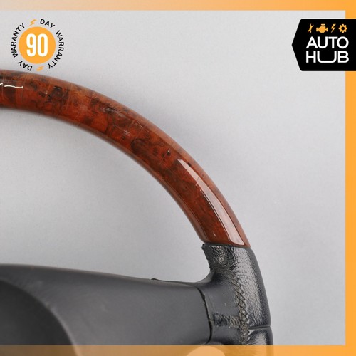 03-09 Mercedes R230 SL500 CLK320 CLK550 Steering Wheel Walnut Wood Black OEM - Picture 19 of 23