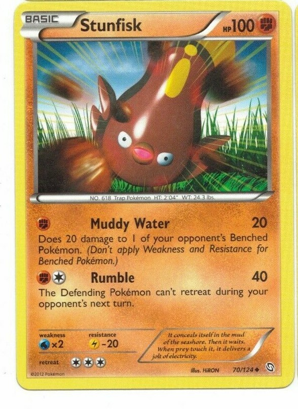 Pokemon Card: Stunfisk 70/124 Dragons Exalted Set! NM
