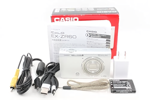 CASIO EXILIM EX-ZR60 HIGH SPEED White 16.1MP Digital Camera From Japan Used - Picture 6 of 6