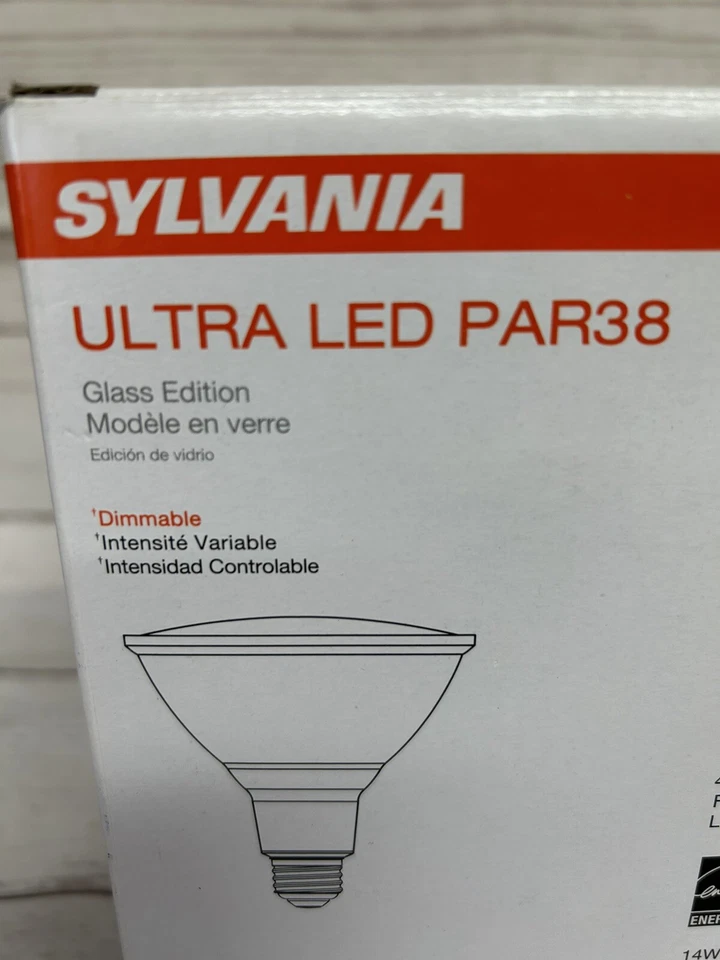 SYLVANIA~ 14W Ultra LED PAR38 Glass Dimmable 40-Degree Flood 3000K 1050 Lumens - Image 2 of 4