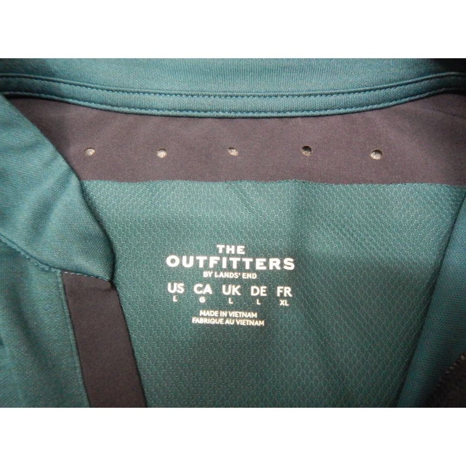 Camisa polo atlética Lands End The Outfitters azul verdoso para mujer grande manga corta Foto 3 de 4