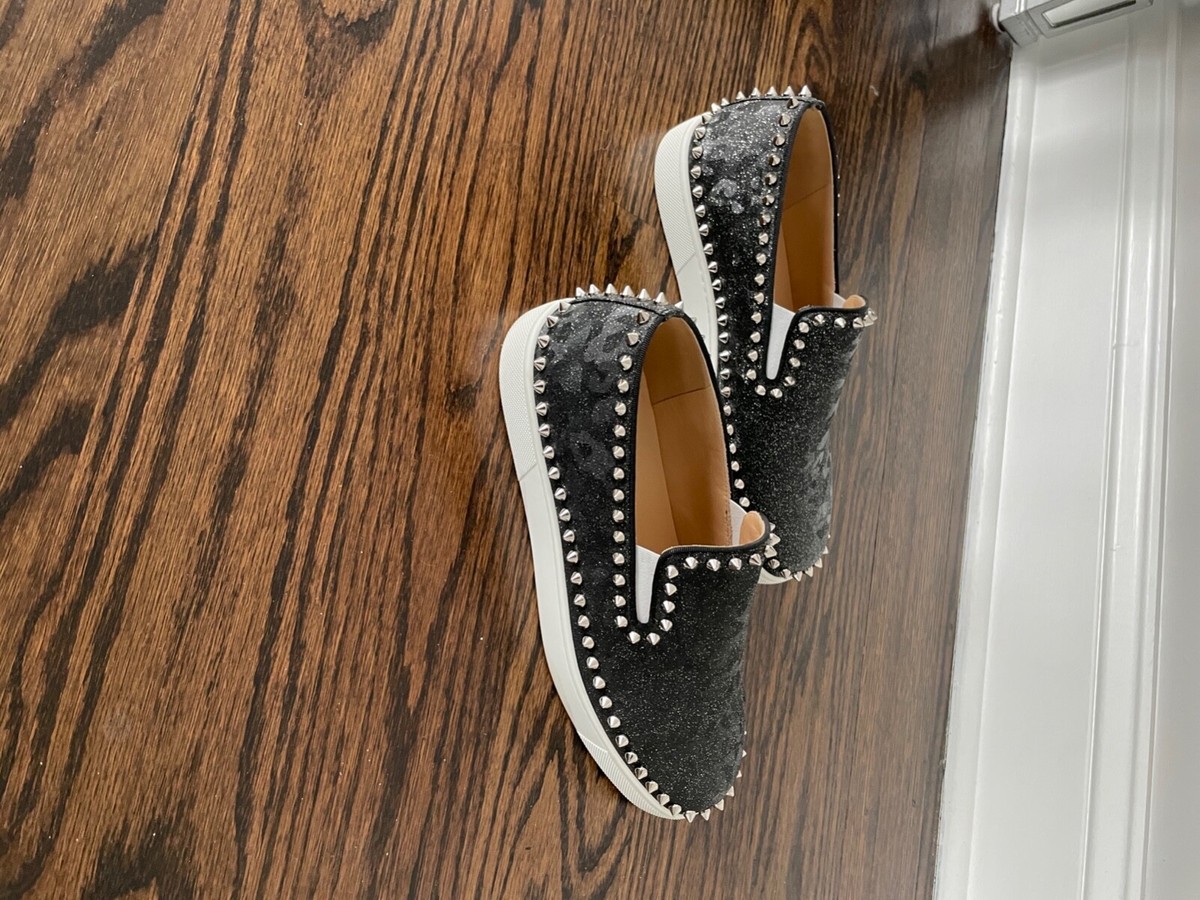 christian louboutin pik boat studded spiked slip-on sneaker  display picture 2