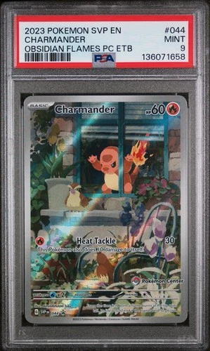 Charmander Obsidian Flames Pc Etb Pokemon Svp Sv Black Star Promo SVP044 PSA 9