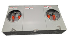MILBANK U1252-X-K1: 2 Meter Socket, 300 VAC, 200A, 1PH, NEMA 3R, Ringless, NEW