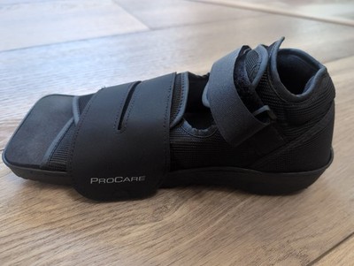 XLNT ProCare Medical Walking Shoe Boot Medium M Foot Brace Black Short Adjustabl