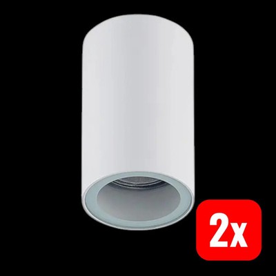 Arcchio Downlight Einbauspot Olivir weiß Metall GU10 IP44 6cm rund 2 STÜCK