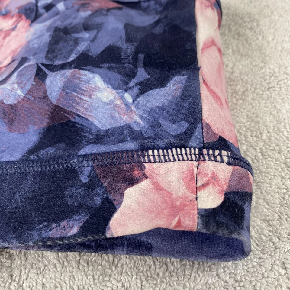 Sujetador deportivo Skechers para mujer XL azul rosa floral con tiras ropa deportiva yoga gimnasio top Foto 2 de 4