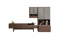 Braune Wohnzimmer EinrichtungsmöBel Tv-Lowboard BüCherregal 2Tlg
