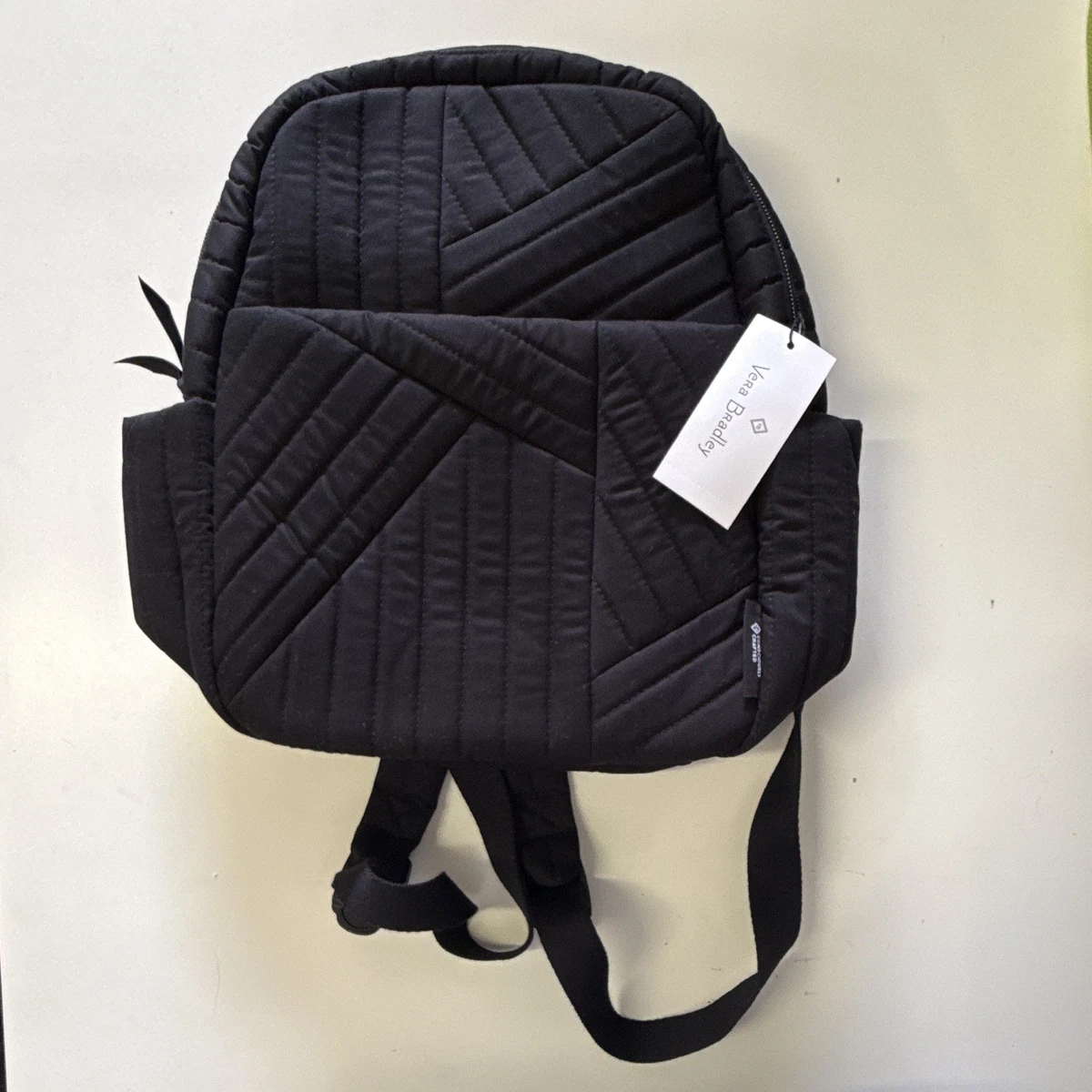 Vera Bradley Women\'s Quilted Black Backpack Medium Adjustable Straps Outlet Essential Sling Backpack - Ultralight | Vera Bradley  main image 2