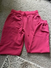 Mandala Scrub Jogger Pants Hot Pink Size Medium Medical Uniform Stretch