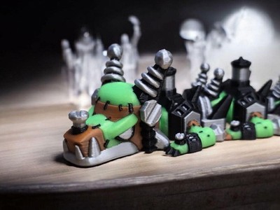 Glow-in-the-Dark Frankenstein Dragon: 3D Printed Halloween Decor