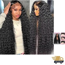 200 density 13x6 Water Wave Lace Front Wigs Human Hair Pre Plucked 28 in 
