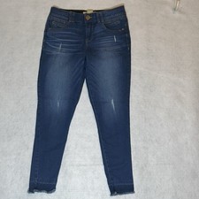 Democracy AB Solution Skinny Jeans  Women's Size 4  Dark Blue Distressed Denim