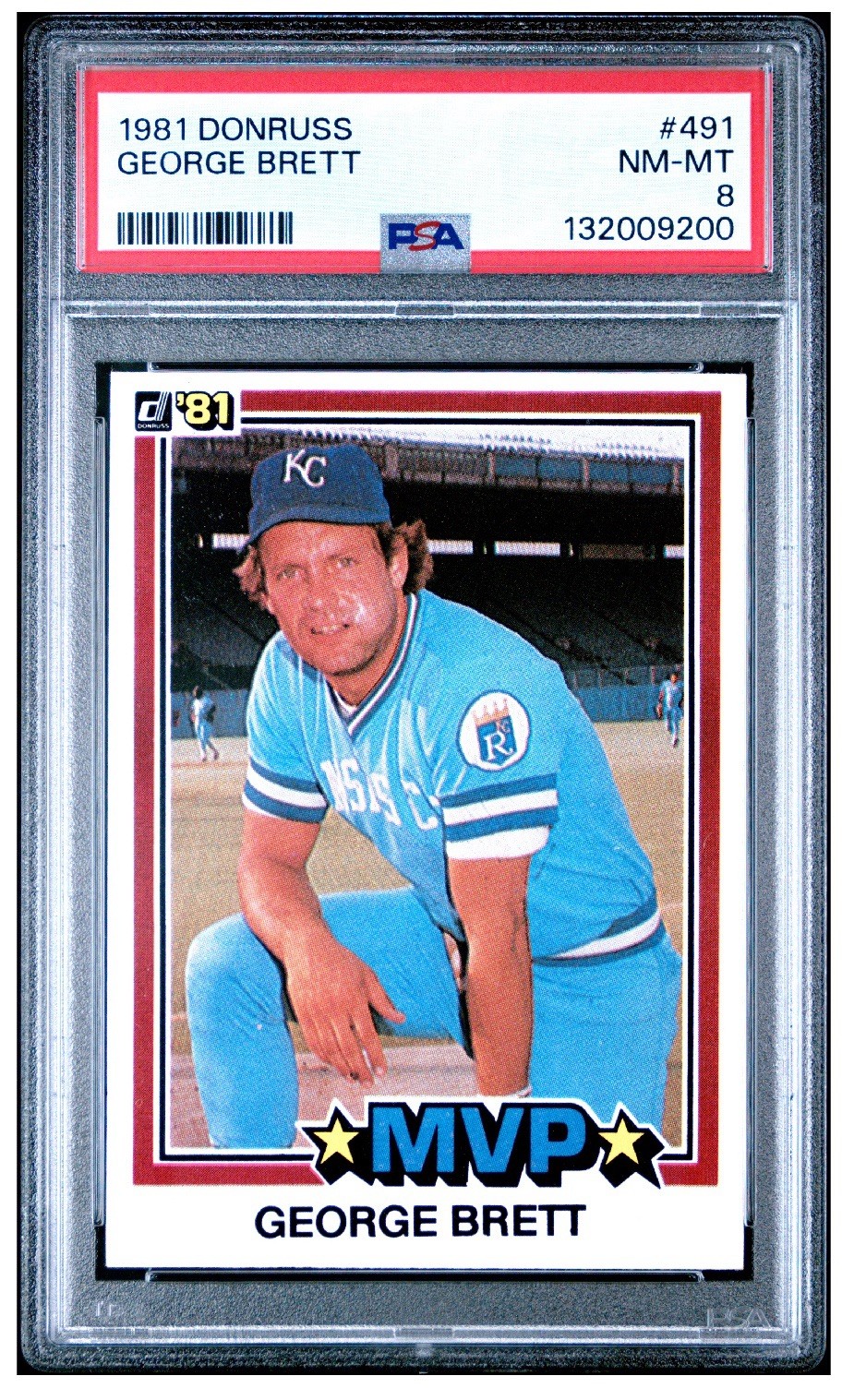 1981 DONRUSS GEORGE BRETT #491 PSA 8 KANSAS CITY ROYALS HOF