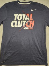 Nike Total Clutch Baseball Tee Size Large Very Soft Cool Dri-Fit