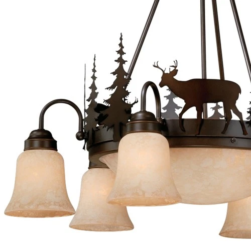 Vaxcel Lighting CH55406BBZ Bryce 9 Light 28-1/2"W Chandelier - Bronze - Picture 4 of 9