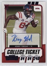 2021 Panini Contenders Draft Picks College Game Ticket Red Kenny Yeboah Auto 0q3