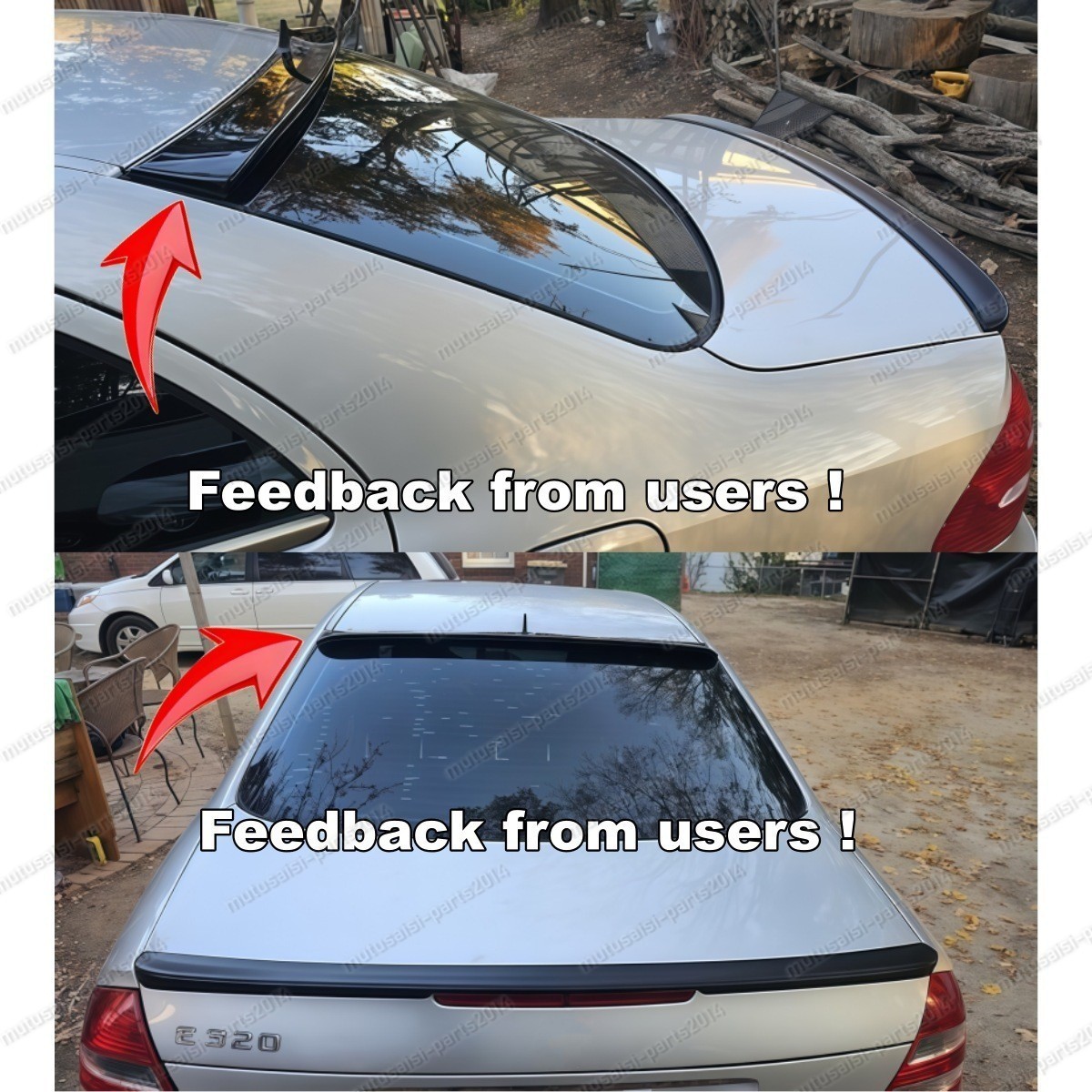 Gloss Black Rear Window Roof Spoiler For 2003-2009 Mercedes E
