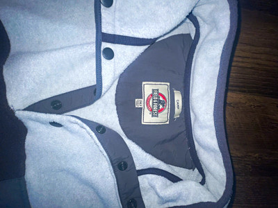 Field & Forest Camp Men s 2XL Gray/White Snap Fleece Pullover Sweatshirt