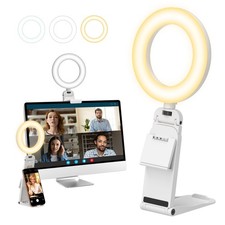 Ring Light for Laptop Desk Clip On,Small Computer Video Conference Lighting w...