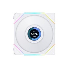  NEW OPEN BOX Lian Li UNI FAN TL LCD 120mm Fan White 12TLLCD1W