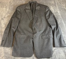 Burberry London Gray Blazer SZ 40 R 100 Wool Pristine Union Made In USA