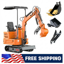 1 Ton Mini Tracked Excavator +3 Attachment B&S Engine & Pilot Control System EPA