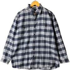 Used 2000'S Orvis long-sleeved flannel check shirt men's size L equivalent