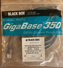 Black Box GigaBase 350 CAT5e channel patch cable 10 ft Grey, EVNSL80-0010