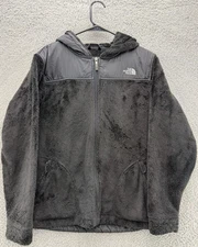 The North Face Womens Osito Fleece Jacket Black Sz L Soft High-Pile Full Zip War