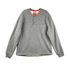 Coleman Men's XL Gray Sherpa Lined Thermal Henley Shirt