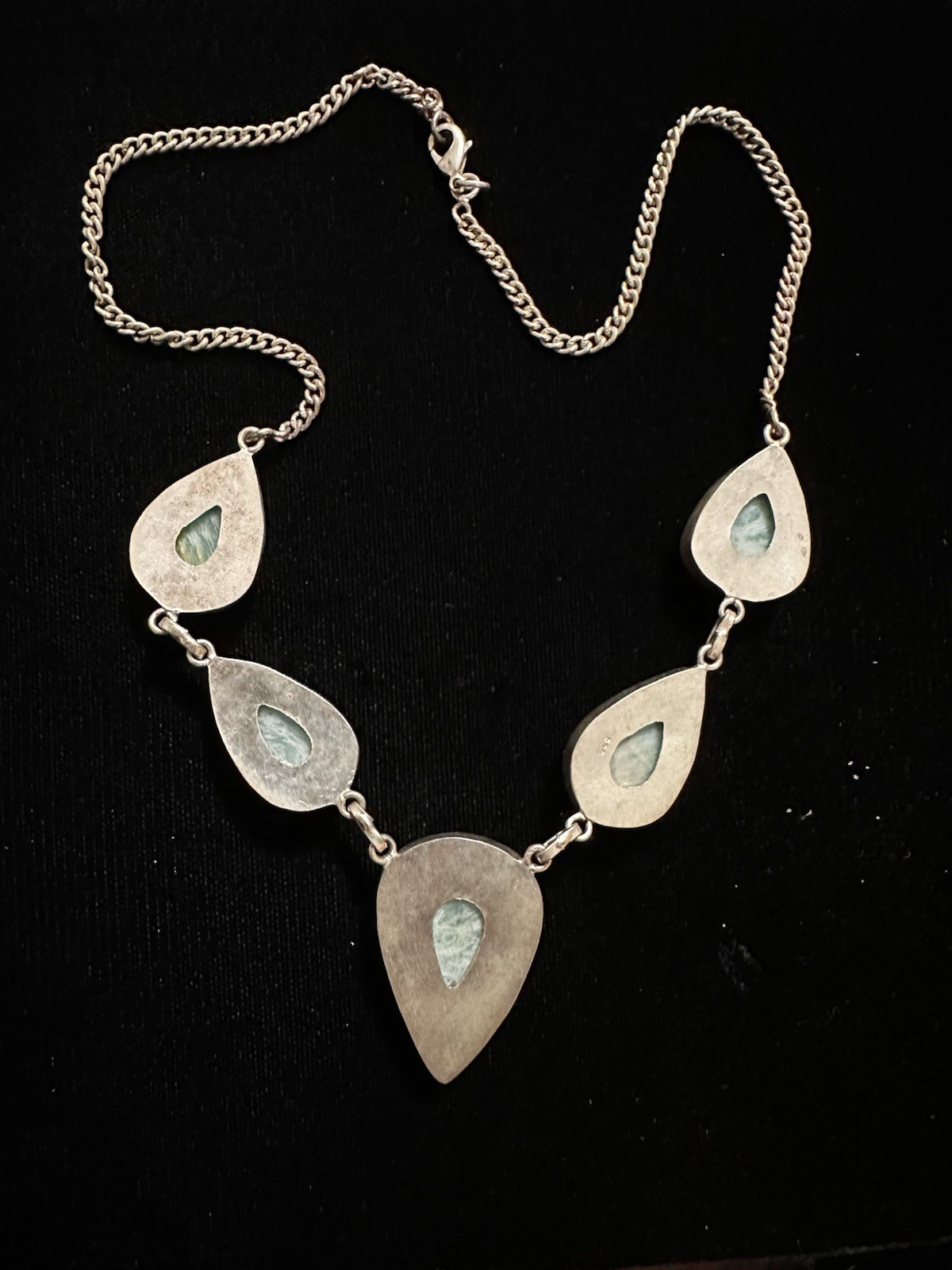 Amazonite Sterling Silver Statement Necklace - image 2