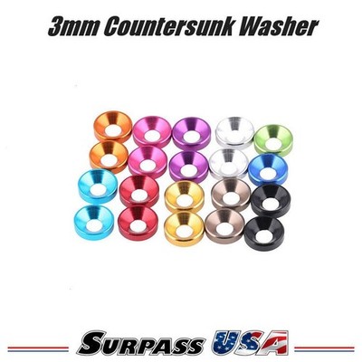 Surpass USA 3mm (M3) Countersunk Washers (10pcs)