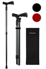 Ergo Walking Cane for Men  Women - Adjustable Foldable Walking Stick Right-...