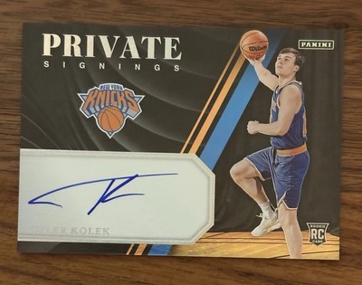 2024-25 Panini Revolution Tyler Kolek Private Signings RC On Card