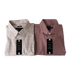 NWT Pronto Uomo Men  s Dress Shirt Size-16/5-32/33 Button Up Non Iron Classic Fit
