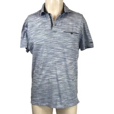 RODD  GUNN- MEN'S LARGE -BLUE SHORT SLEEVE COTTON POLO SHIRT