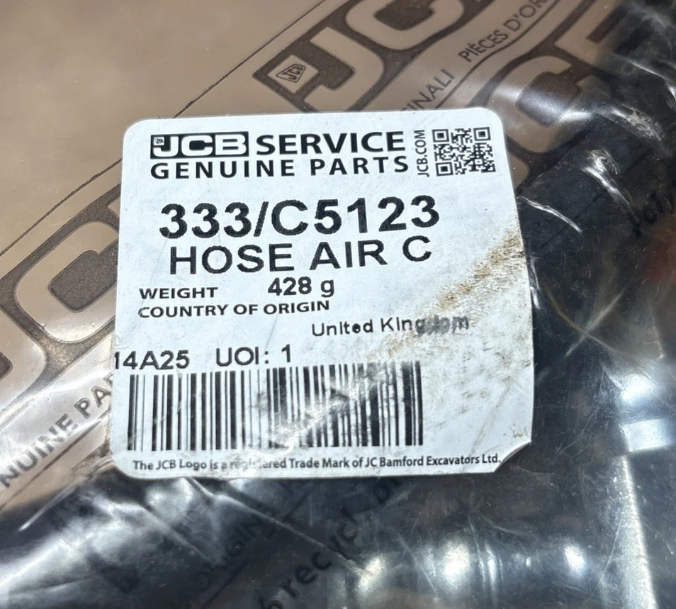 JCB Genuine HOSE AIR C 333/C5123 photo 2