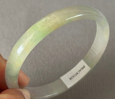 60 mm Burma Natur Eisgrün Jadeit Jade Armband Smaragd Jade Armband Armreif