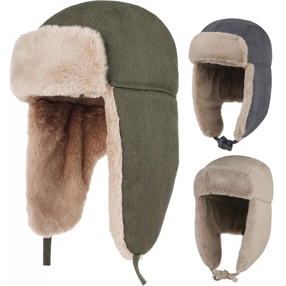 Faux Fur Hat Winter Warm Earflap Hat Windproof Russian  display picture 1