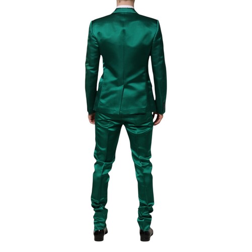 DOLCE & GABBANA Suit Green Silk 3 Piece Single Breasted Men IT50/US40/L 5180usd - Picture 3 of 14