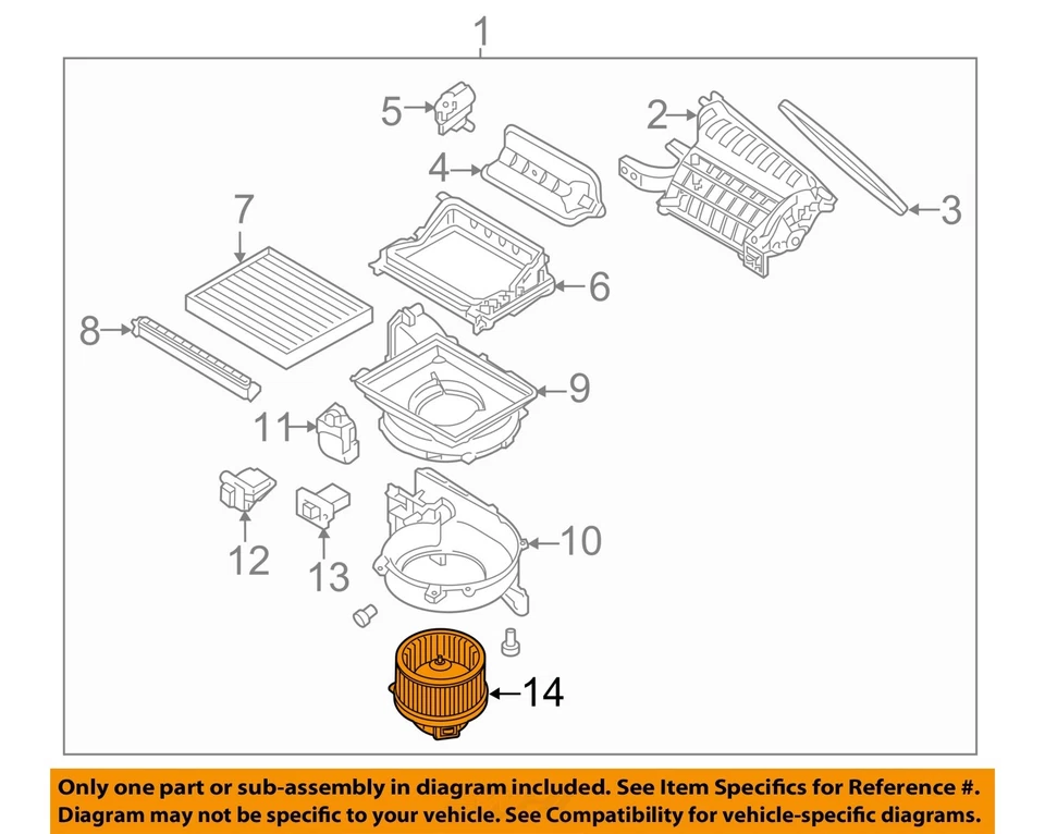 Used HVAC Blower Motor fits: 2017 Hyundai Elantra Sedan Grade A - Image 3 of 4