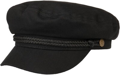 #ad Brixton Hat Fiddler Cap Black L 7.5 Men Women Classic Modern Hat Casual $33.99