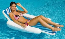 Swimline 10000M SunChaser Luxury Swimming Pool Pond Lake Floating Lounger Chair