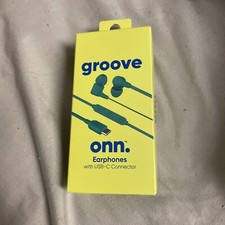 Groove Onn. Tangle-Free Earphones with USB-C Connector Black - BRAND NEW