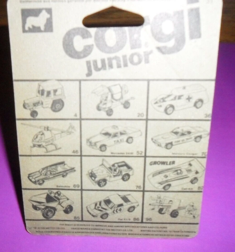 VINTAGE UNOPENED BLISTER PACK CORGI TOY CUSTOM VAN GOLDEN EAGLE IN PROTECTO PACK - Image 4 of 4